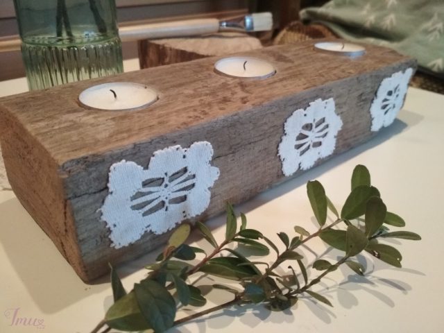 imusau.lt | listing Medinė žvakidė Močiutės nėriniai