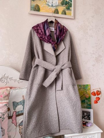 imusau.lt | listing Pilkas prabangus surišamas paltukas