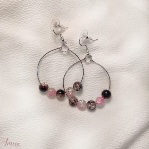 imusau.lt | parduodama Auskarai su skaldyto stiklo rutuliukais