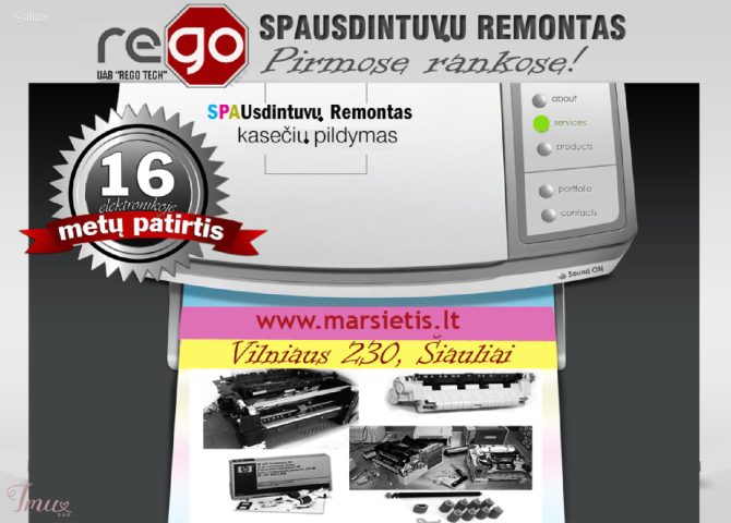 imusau.lt | parduodama Visų spausdintuvų remontas, tonerių, kasečių pildymas, pardavimas