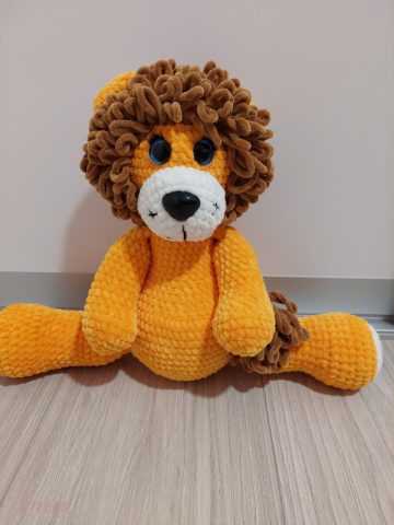 imusau.lt | parduodama žaislas-rankų darbo nertas liūtukas 37cm-35€