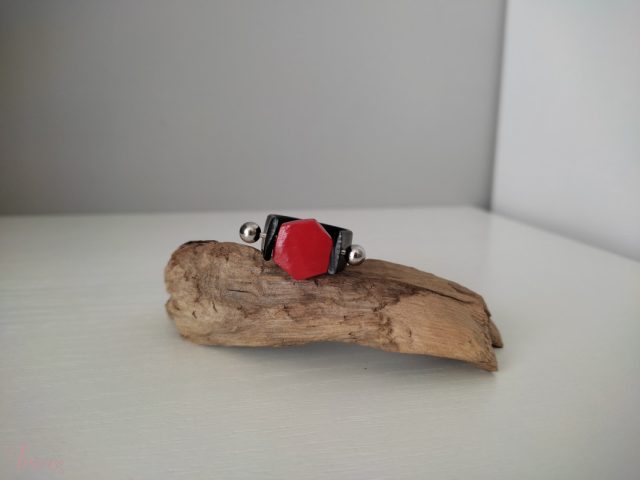 imusau.lt | parduodama Rankų darbo žiedas - "Rombas" 1,5 cm