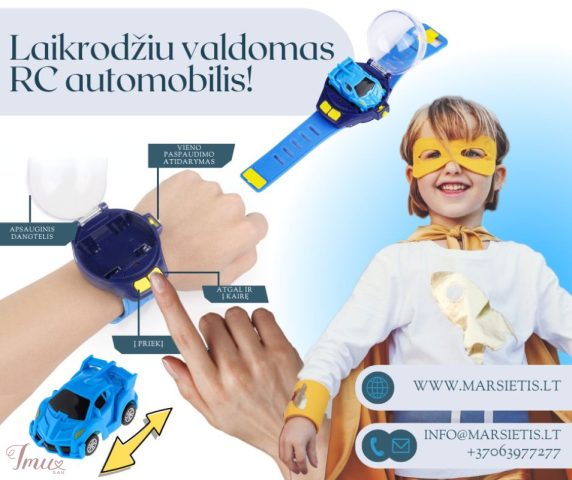 imusau.lt | parduodama Laikrodis su įmontuotu nuimamu mini RC automobiliu