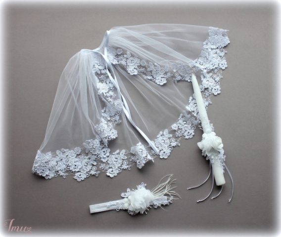 imusau.lt | parduodama Krikštynoms: krikštynų skraistė ir krikšto žvakė