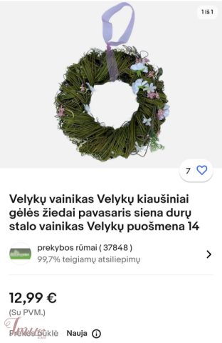 imusau.lt | parduodama Velykų vainikėliai