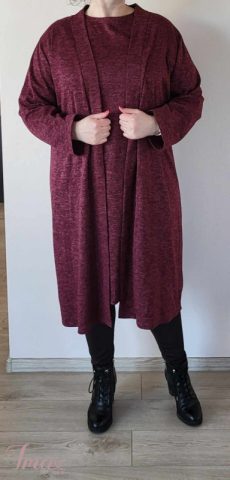 imusau.lt | parduodama Pavasariui didesnio dydžio dviejų dalių komplektai-suknelė ir kardiganas