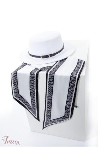 imusau.lt | parduodama Balta skrybėlė su juodu dirželiu