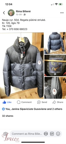 imusau.lt | parduodama Vyriška Regata striukė