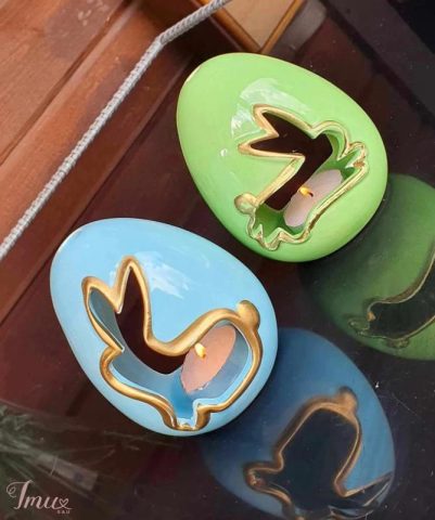 imusau.lt | parduodama Porceliano 2 kiausiniai ,zvakides -smilkalines