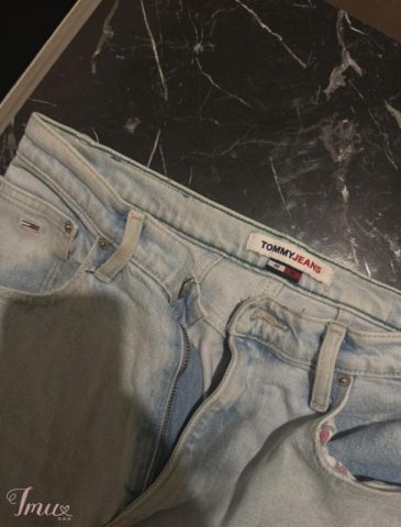 imusau.lt | parduodama Tommy Hilfiger mom stiliaus džinsai