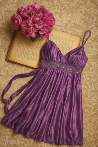 imusau.lt | parduodama Prabangi purpurinė satino suknele