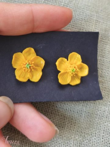 imusau.lt | parduodama Auskarai geltona puriena