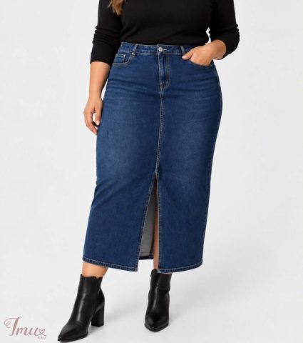 imusau.lt | parduodama Dzinsine  sijonas ( bukle gera) - 12eu  liemo 100-118,  klub 118-135, ilgis 88cm, coton\polyest\elast