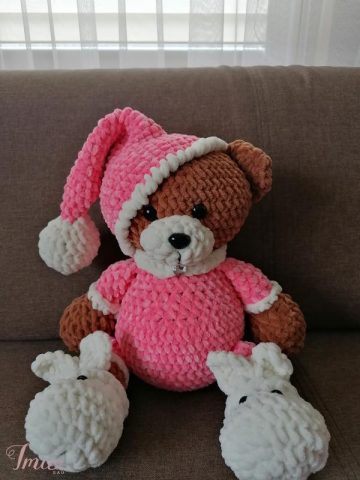 imusau.lt | listing Megztas pliušinis meškiukas su pižama 🧸